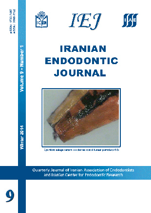 Iranian Endodontic Journal - Volume:9 Issue: 1, Winter 2014