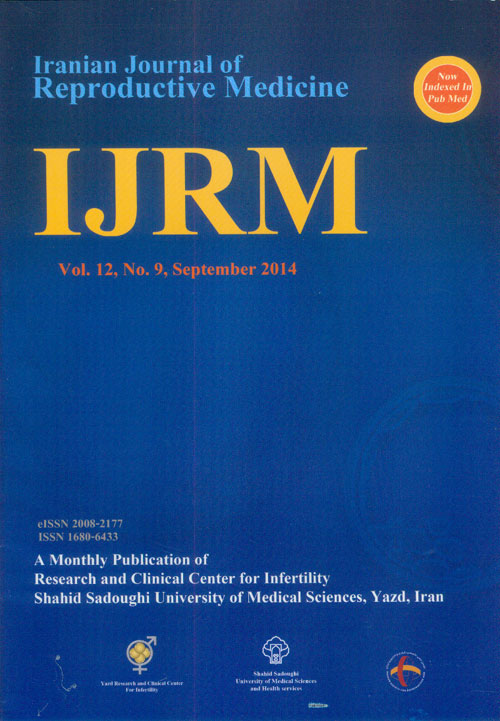 Reproductive BioMedicine - Volume:12 Issue: 9, Sep 2014