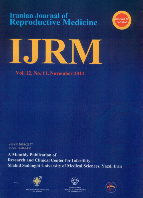 Reproductive BioMedicine - Volume:12 Issue: 11, Nov 2014
