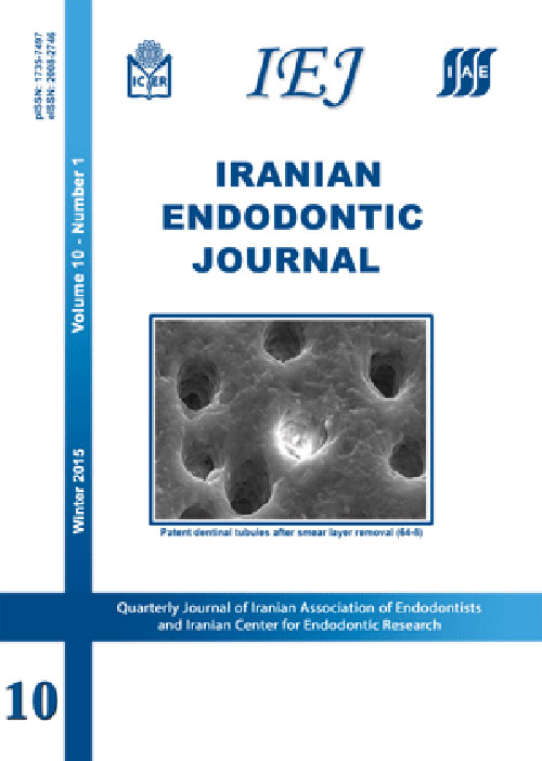 Iranian Endodontic Journal - Volume:10 Issue: 1, Winter 2015