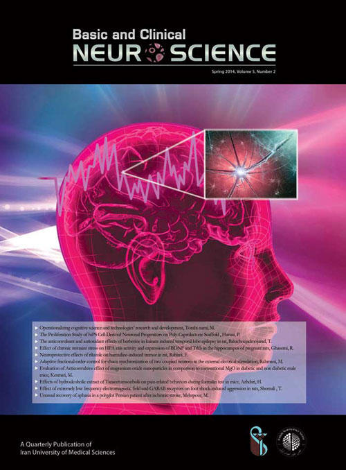 Basic and Clinical Neuroscience - Volume:6 Issue: 4, Autumn 2015
